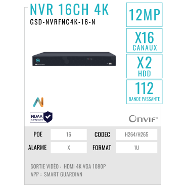 GSD-NVRFNC4K-16-N