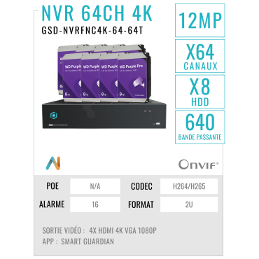 GSD-NVRFNC4K-64-64T