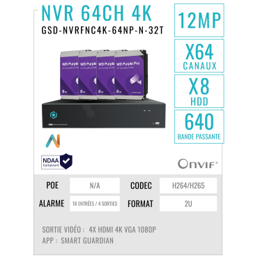 GSD-NVRFNC4K-64NP-N-32T