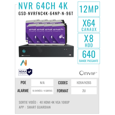 GSD-NVRFNC4K-64NP-N-96T