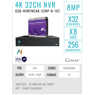 GSD-NVRFNC4K-32NP-N-24T